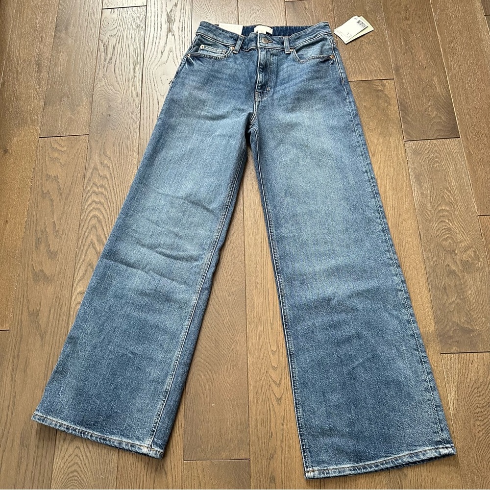 H&M Wide High Waist Jeans Size 6